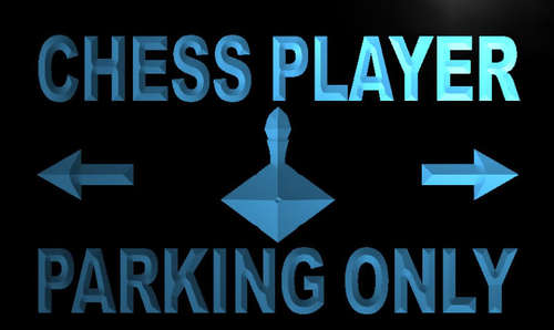 Chess Player Parking Only Neon Light Sign